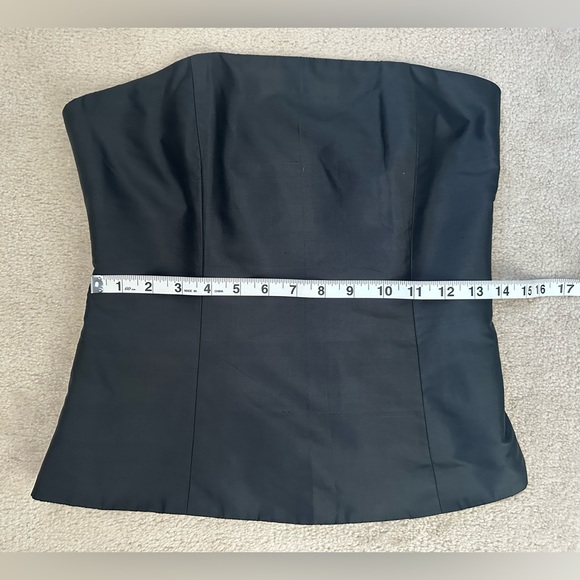 Vintage Kairat Top: silk sleeveless black corset top (skirt sold separately). - Picture 4 of 13